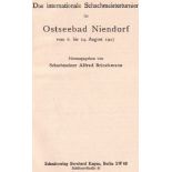 Niendorf 1927. Brinckmann, Alfred. (Hrsg.) Das internationale Schachmeisterturnier im Ostseebad