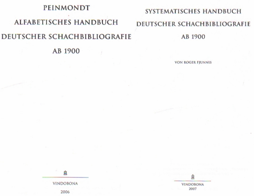 Geryacht. Handbuch Deutsche Schachbibliografie ab 1900. 2 Bände. Band 1 in 3. Auflage, Band 2 in 10.