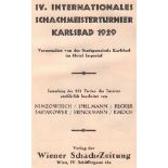 Karlsbad 1929. Nimzowitsch, Aron, u. a. IV. Internationales Schachmeisterturnier Karlsbad 1929.