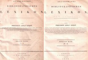 Bibliographie. Buchwesen. Ebert, Friedrich Adolf. Allgemeines bibliographisches Lexikon. 2 Bände