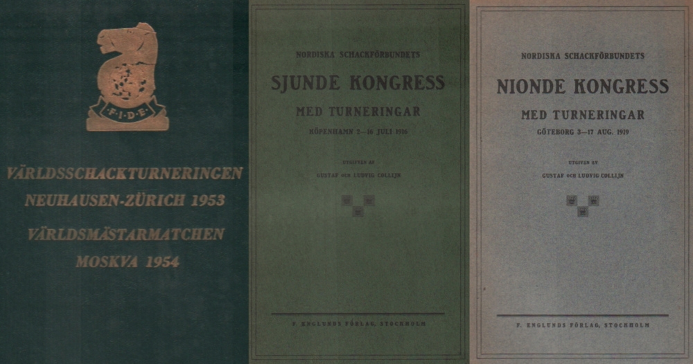 Kopenhagen 1916. Collijn, G. und L. (Hrsg.) Nordiska Schackförbundets sjunde Kongress med