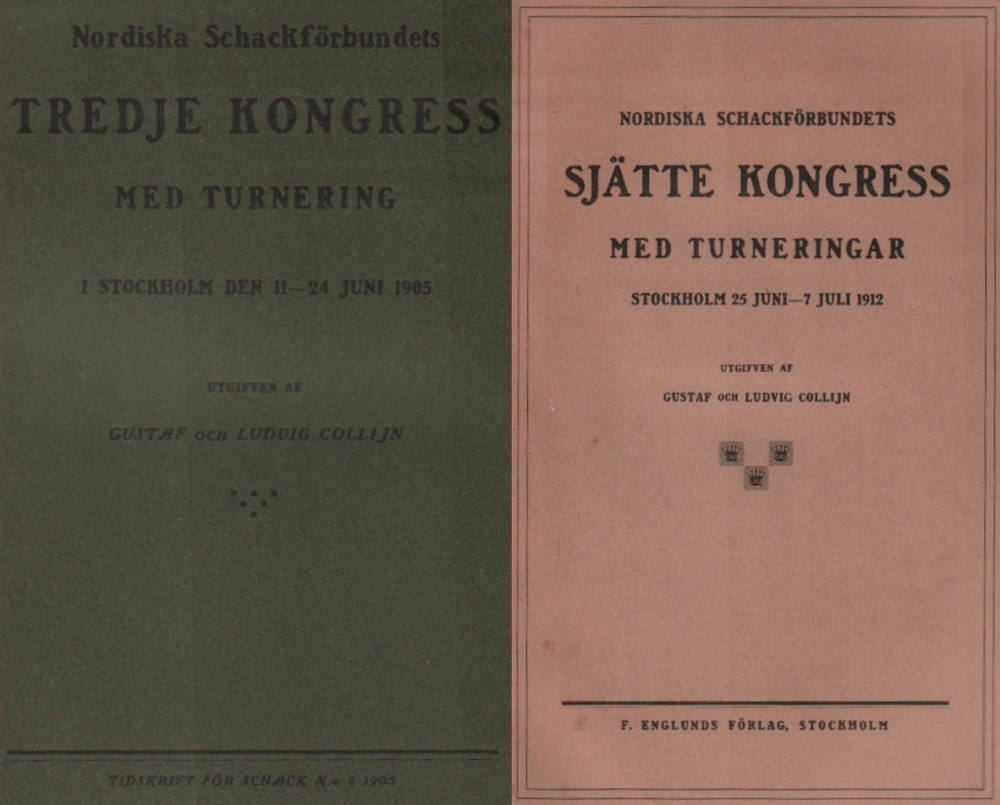 Stockholm 1905. Collijn, G. und L. (Hrsg.) Nordiska Schackförbundets Tredje Kongress med Turnering i