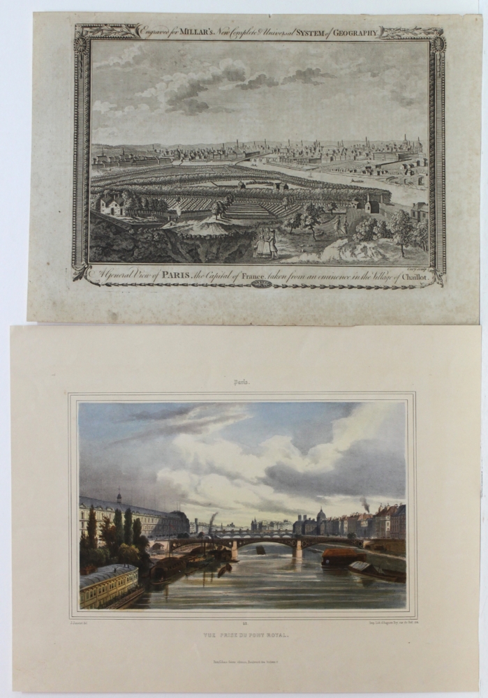 Frankreich. Paris. Gesamtansicht. Orig. Kupferstich vom Cary aus der Zeit um 1800. Aus “Engraved for