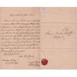 Schlegel, August Wilhelm von. Eigenhändig geschriebener Brief von August Wilhelm Schlegel an Dr.