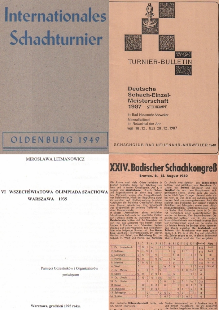 Oldenburg 1949. Internationales Schachturnier zu Oldenburg 1949. Bulletin. 8°. 21 lose Blätter in