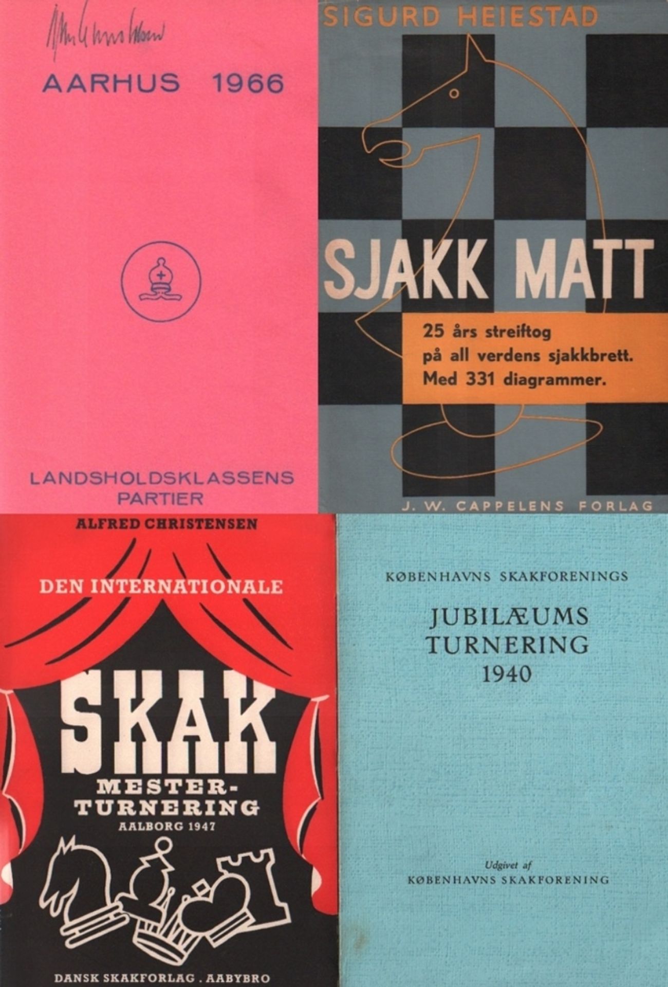 Kopenhagen 1940. Kobenhavns Skakforenings Jubilaeumsturnering 1940. Kopenhagen 1942. 8°. Mit Abb.