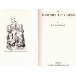 Murray, Harald J. R. A history of chess. Reprinted lithographically … Oxford, by V. Ridler ...