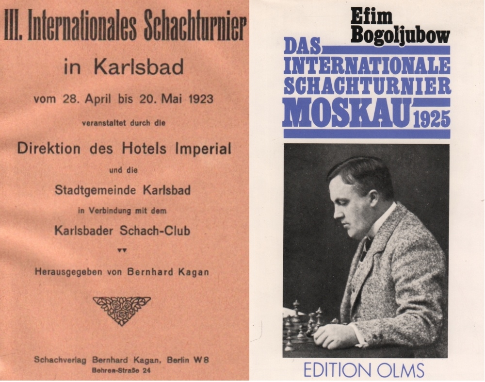 Karlsbad 1923. Kagan, B. (Hrsg.) III. Internationales Schachturnier in Karlsbad ... 1923 ... Berlin,
