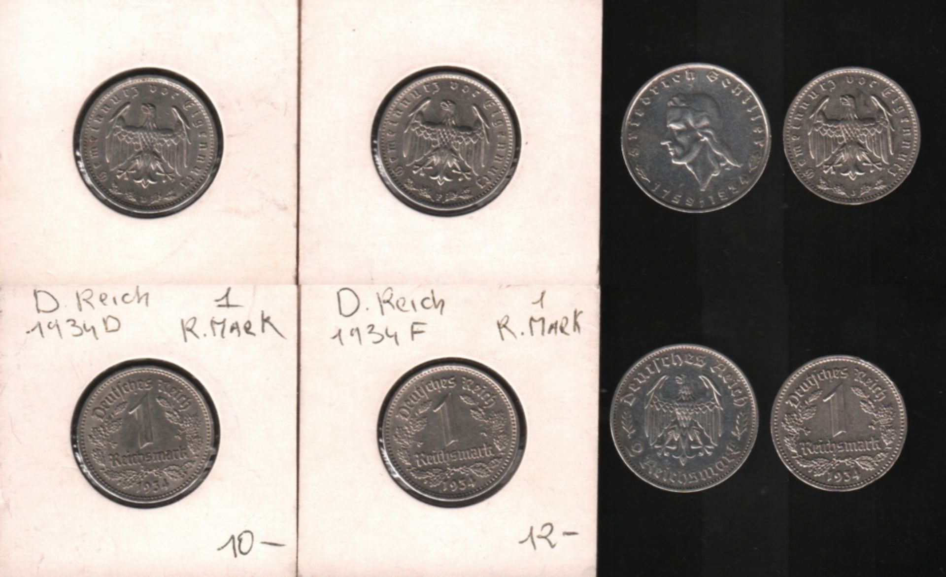 Deutsches Reich. Silbermünze. 2 Reichsmark. 175. Geburtstag von Friedrich von Schiller. F 1934.