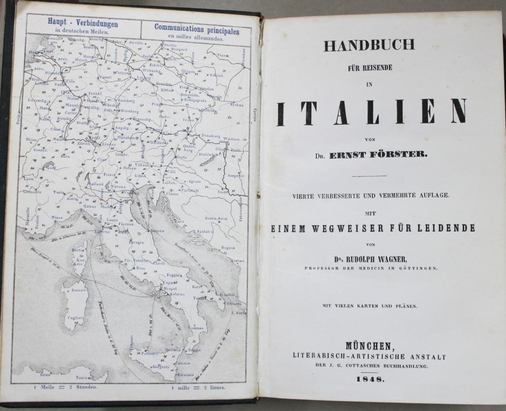 Reisen. Italien. Förster, Ernst. Handbuch für Reisende in Italien. 4. verb. und verm. Auflage. Mit