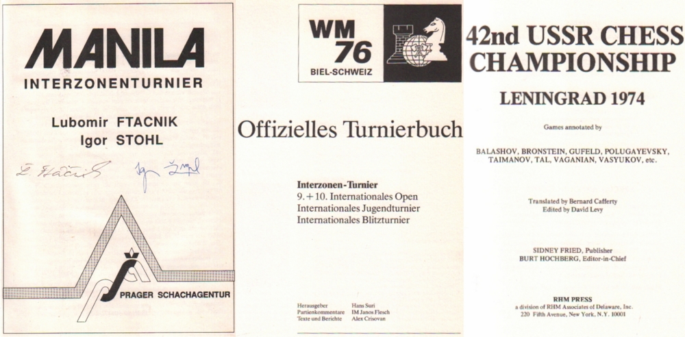 Ftacnik, L. und I. Stohl. Manila Interzonenturnier. Prag, Prager Schachagentur, ca. 1990. 8°. Mit