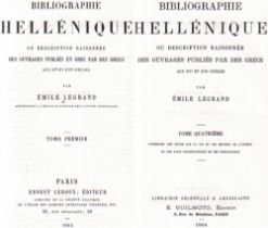 Bibliographie. Buchwesen. Legrand, Émile. Bibliographie Hellénique ou description raisonnée des