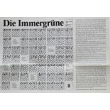 Anderssen – Dufresne. Die Immergrüne. Mehrfach gefaltetes Blatt mit 48 Diagrammen und 7 kurzen