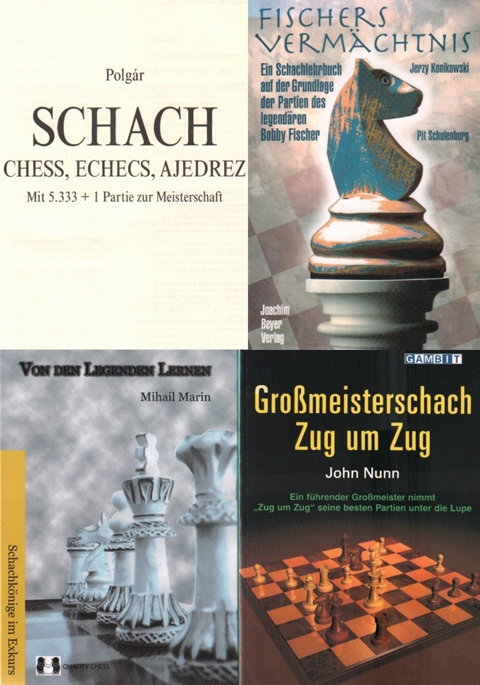 Nunn, J. Großmeisterschach Zug um Zug. London, Gambit, ca. 2006. 4°. Mit vielen Diagrammen. 303