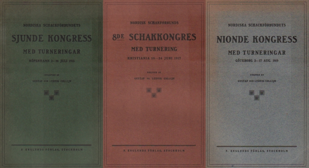 Kopenhagen 1916. Collijn, G. und L. (Hrsg.) Nordiska Schackförbundets sjunde Kongress med