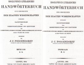 Bibliographie. Biographien. Poggendorff, Johann C. Biographisch-literarisches Handwörterbuch zur