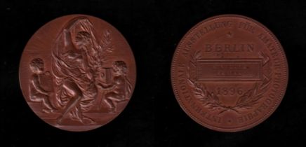 Berlin. Bronze / Kupfer. Städtemedaille 1896. Preismedaille der Internationalen Ausstellung für