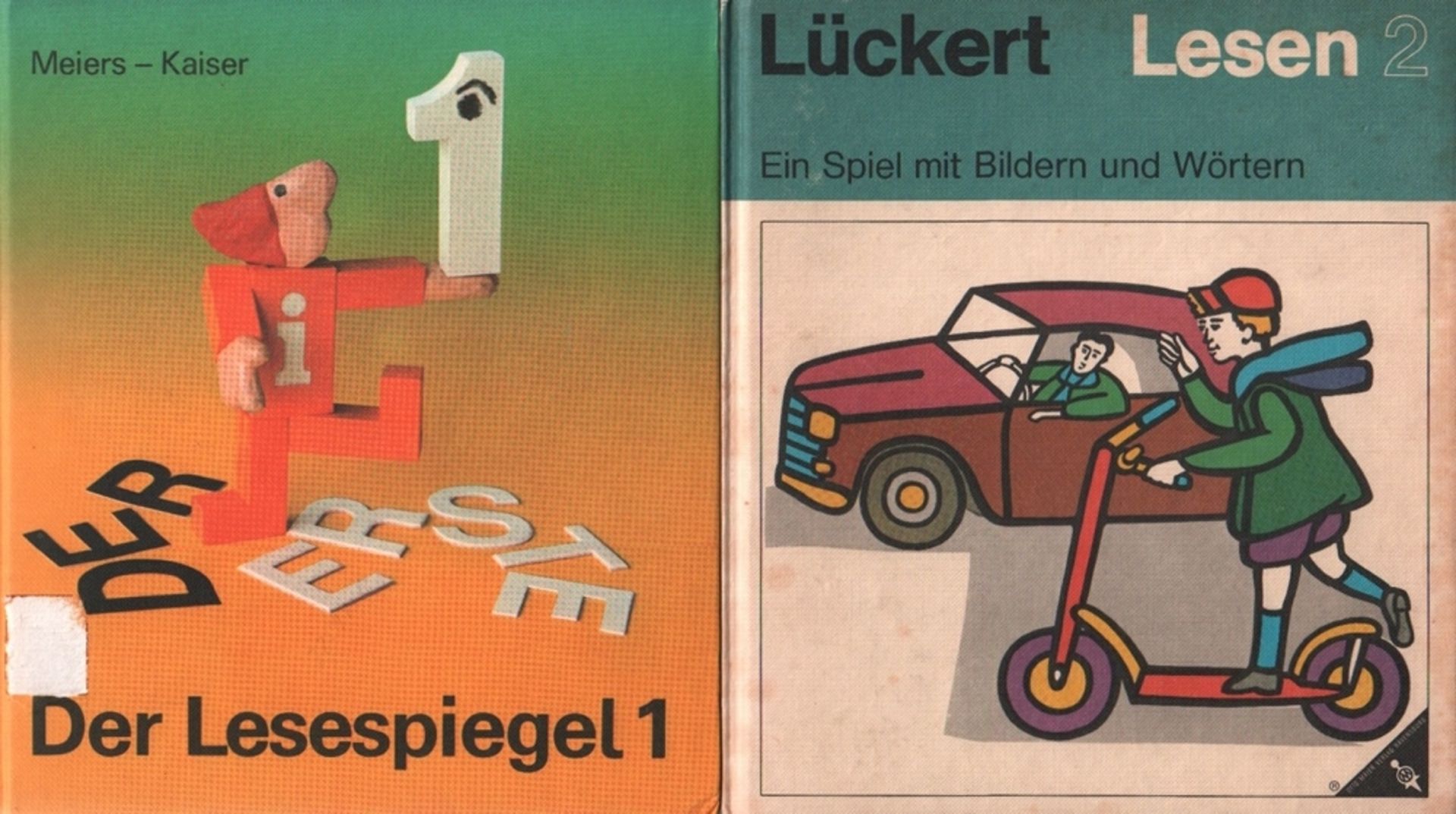 Lesebuch. Kaiser, Stephan. Der Lesespiegel. 1. Lesebuch. Stuttgart, Klett, 1982. 4°. Mit bunten