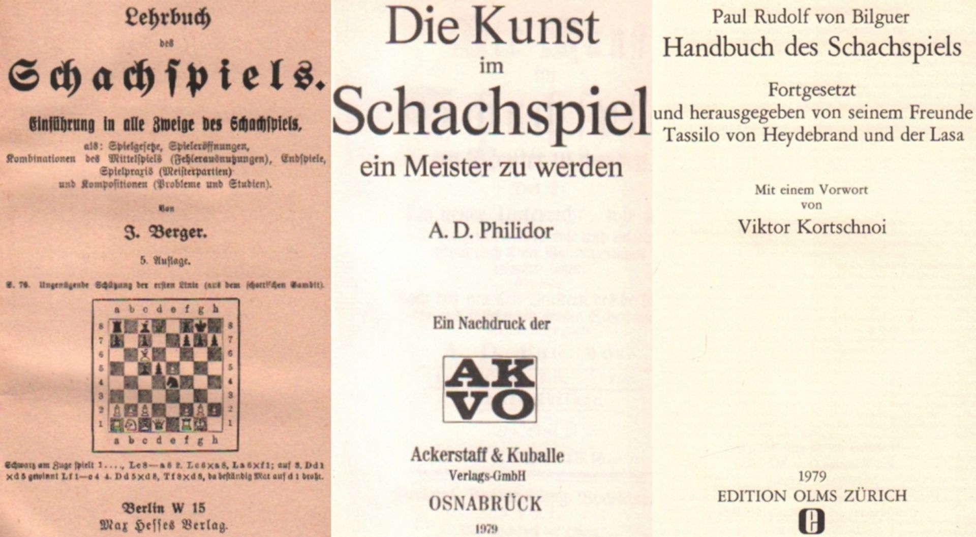 Bilguer, P. R. v. Handbuch des Schachspiels. Fortgesetzt … von Heydebrand und der Lasa. Nachdruck