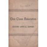 Ohio 1888. Ohio Chess Association. Second Annual Report. Ohne Ort ca. 1888. 8°. 48 Seiten. Orig.