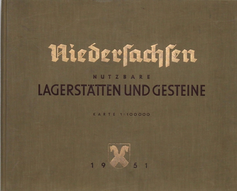 Niedersachsen. Brüning, Kurt, Dienemann, W. und Otto Sickenberg. Karte der nutzbaren Lagerstätten