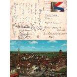 Wijk aan Zee 1971. Farbige, postalisch gelaufene Postkarte mit einer Ansicht von Wijk aan Zee aus