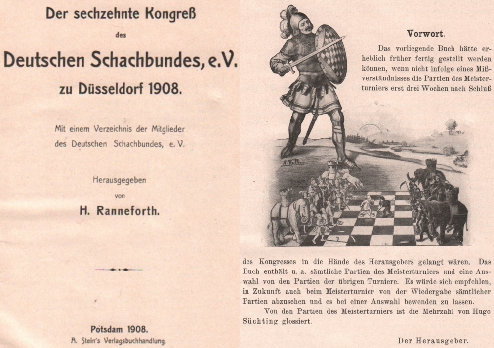 Düsseldorf 1908. Ranneforth, H(einrich). (Hrsg.) Der sechzehnte Kongreß des Deutschen