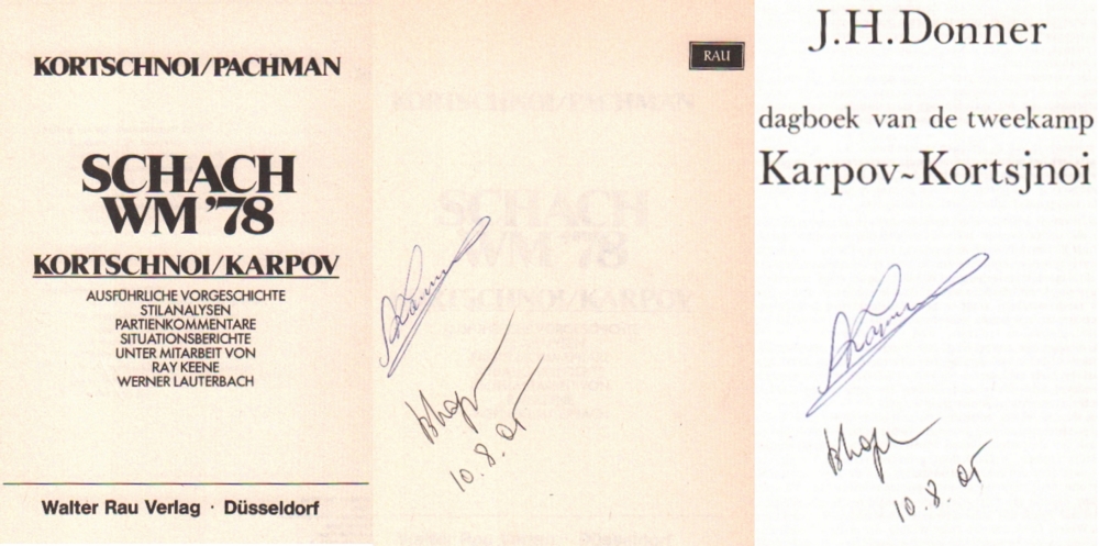 Karpow – Kortschnoi. Kortschnoi, V. und L. Pachman. Schach WM '78 Kortschnoi / Karpov ...