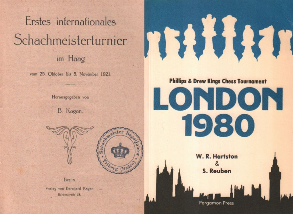 Den Haag 1921. Kagan, B. (Hrsg.) Erstes internationales Schachmeisterturnier im Haag … 1921. Berlin,