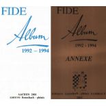 FIDE - Album. 1992 - 1994. / FIDE - Album. 1992 - 1994 Annexe. Hrsg. von Bernd Ellinghoven. 2 Bände.