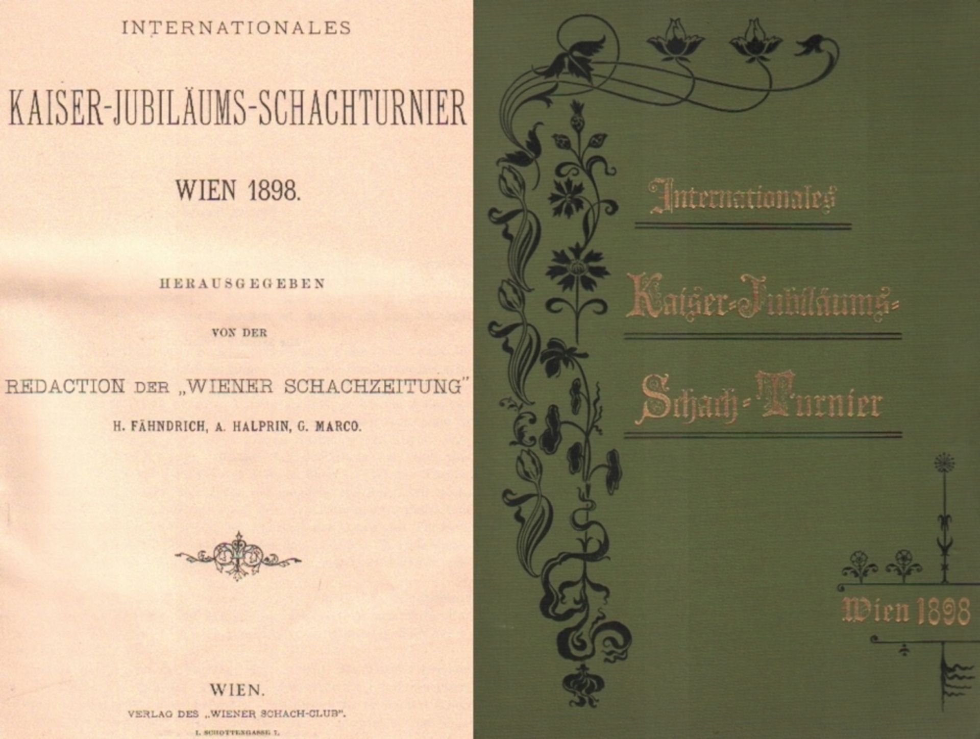 Wien 1898. Fähndrich, H., A. Halprin und G. Marco. Internationales - Kaiser - Jubiläums -