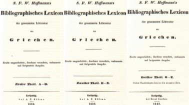 Bibliographie. Literatur. Hoffmann, Samuel Friedrich Wilhelm. Bibliographisches Lexicon der