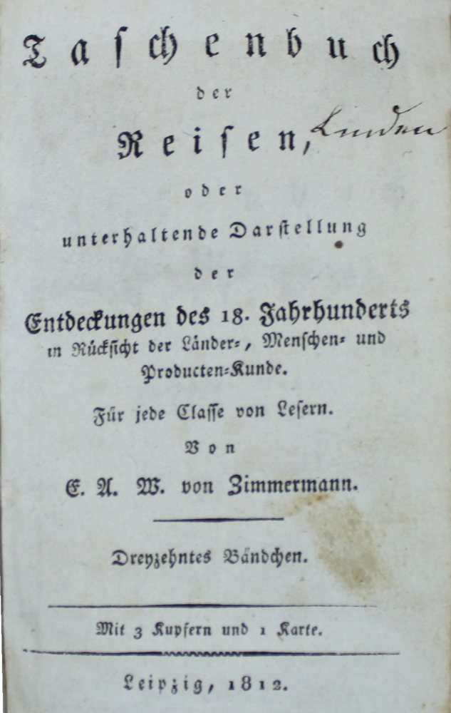 Reisen. Indien. Zimmermann, E. A. W. Taschenbuch der Reisen oder unterhaltende Darstellung der