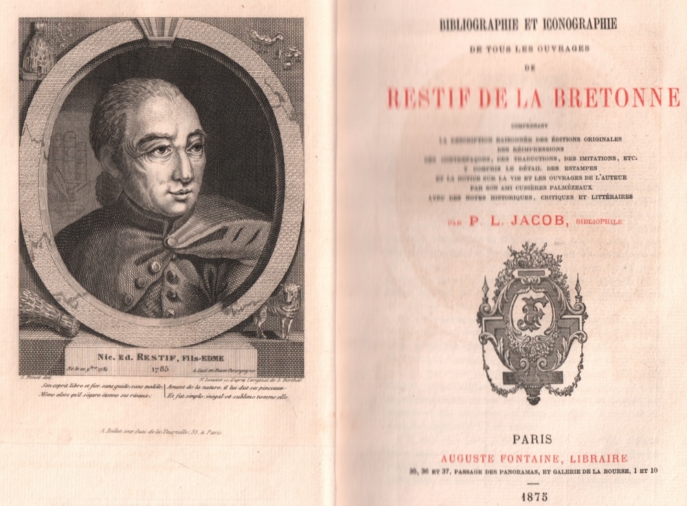 Bibliographie. Literatur. Jacob, P. L. (d.i. Paul Lacroix) Bibliographie et Iconographie de tous les
