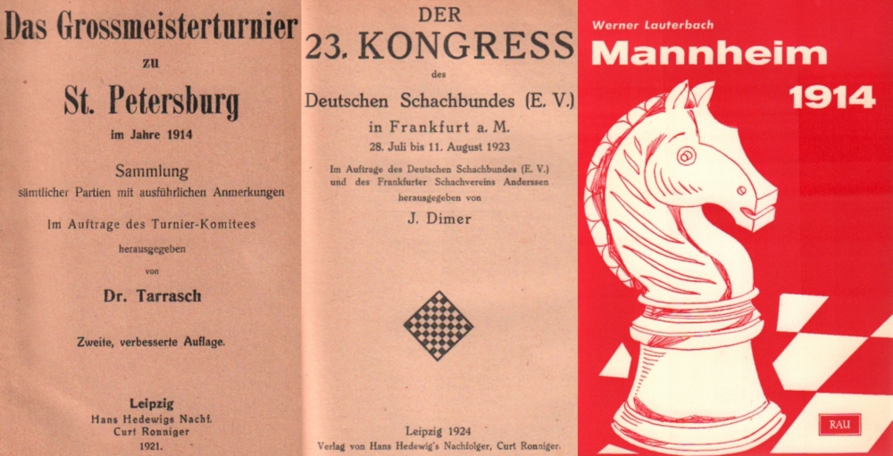 St. Petersburg 1914. Tarrasch, (S.) (Hrsg.) Das Grossmeisterturnier zu St. Petersburg … 1914 ... 2.,