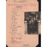 DDR. Jugend – Landesmeisterschaften 1950. Montiertes schwarzweißes Foto auf einem Blatt mit 19