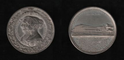 England. Zinn. International Industrial Exhibition London 1851. Medaille zur Weltausstellung in