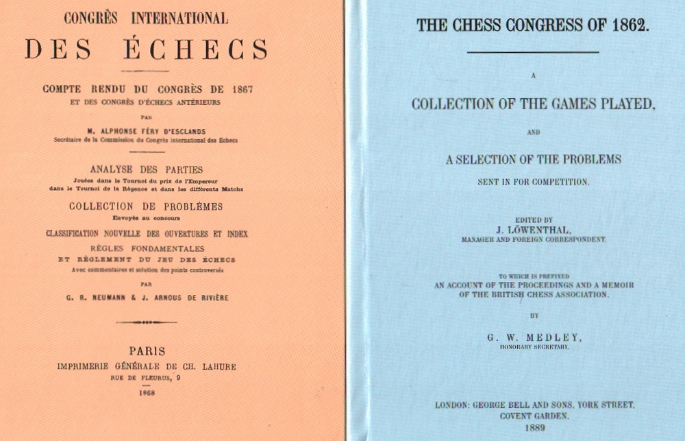 Paris 1867. Féry d'Esclands, (C. J.) Alphonse (Ch.) Congrès international des échecs. Compte rendu