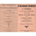 Den Haag 1921. Kagan, B. (Hrsg.) Erstes internationales Schachmeisterturnier im Haag … 1921. Berlin,