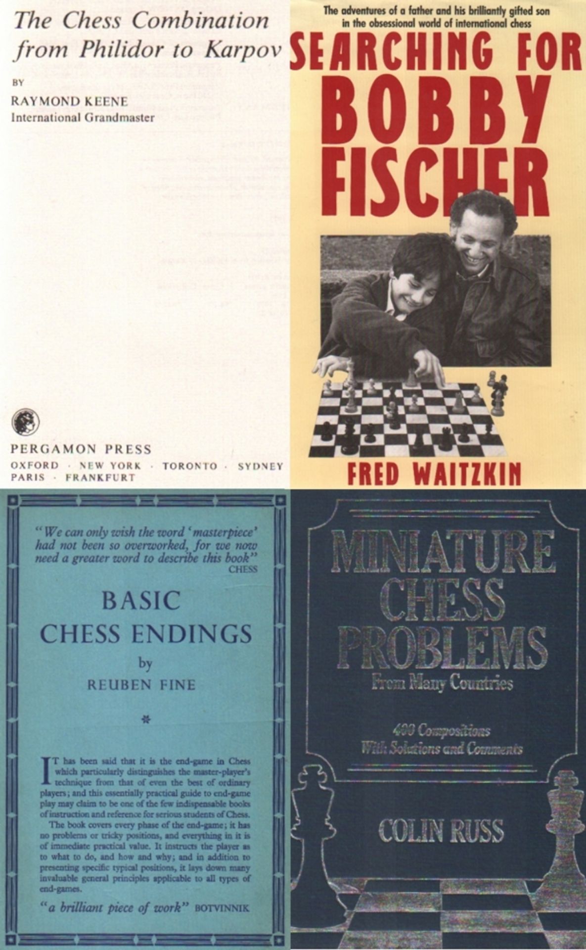 Endspiele und Schachstrategie. Konvolut vom 30 Büchern und Kleinschriften meist in englischer