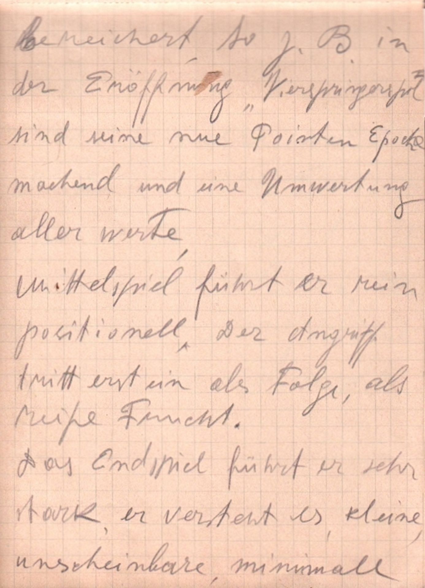 Rubinstein, Akiba. 2 Notizbücher mit 72 (von ?) Blättern und 69 (von ?) Blättern sowie 1