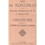 Oeynhausen 1922. Dimer, J., W. Schlage und O. Zander. (Hrsg.) Der 22. Kongress des Deutschen