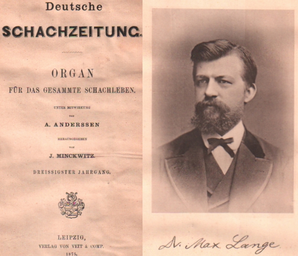 Deutsche Schachzeitung. Organ für das gesammte Schachleben. Unter Mitwirkung von A. Anderssen