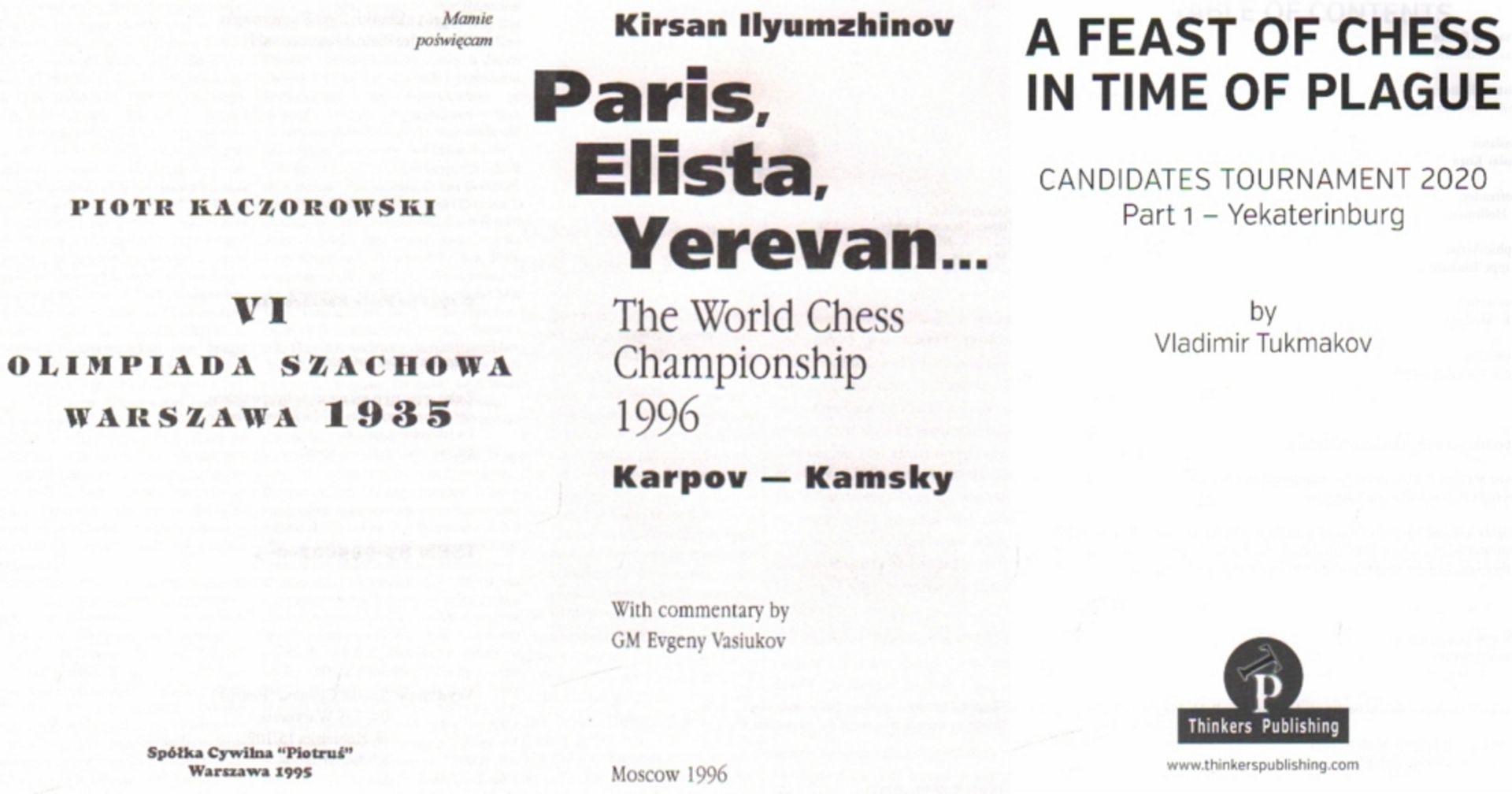 Warschau 1935. Kaczorowski, P. VI olimpiada szachowa Warszawa 1935. Warschau, Piotrus, 1995. 8°. Mit