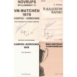 Karpow – Kortschnoi. (Novrup, Svend.) Novrups Spilleboger Nr. 10: VM - Matchen 1978 Karpov -