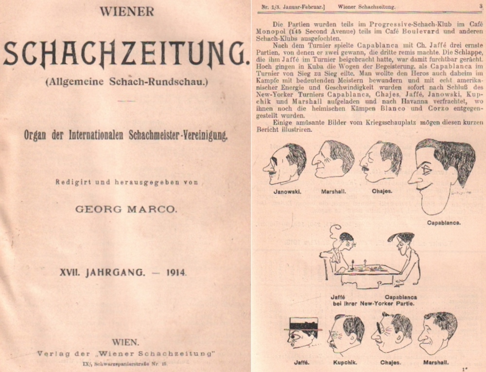 Wiener Schachzeitung. Organ der Internationalen Schachmeister - Vereinigung. Hrsg. von G. Marco.