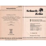 Schach - Echo. Die Zeitschrift für jeden Schachfreund. Hrsg. von Otto Katzer; später: Raes und