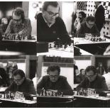 Foto. Larsen, Bent. 7 schwarzweiße Fotos mit Szenen vom Clare Benedict Turnier in Kopenhagen 1977,
