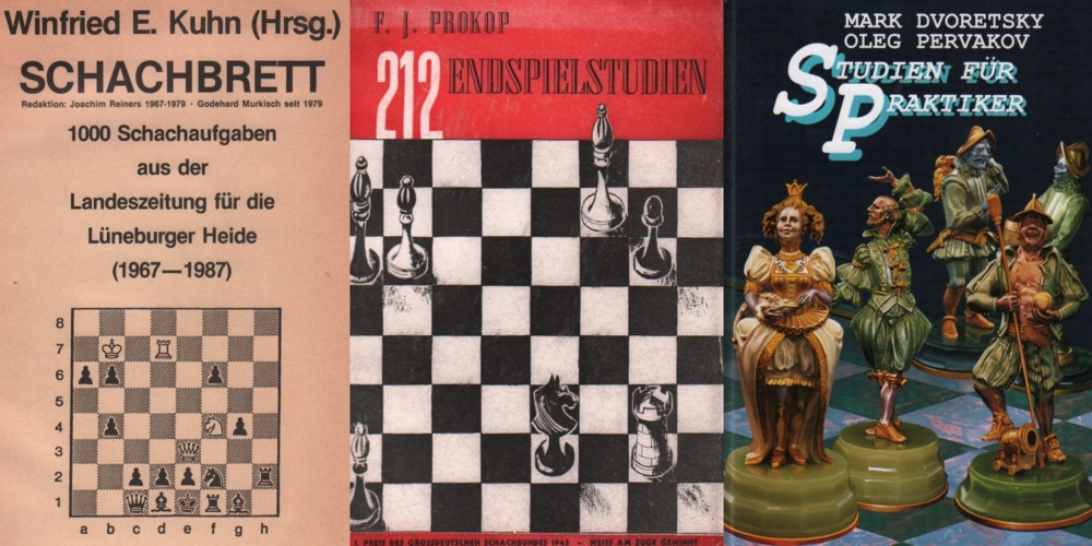 Prokop, F. J. 212 Endspielstudien. Prag, Lapácek, 1944. 8°. Mit 213 Diagrammen. 79 Seiten.