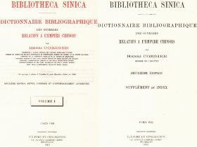 Bibliographie. China. Cordier, (Henri). Bibliotheca Sinica. Dictionnaire bibliographique des